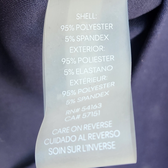 KARL LAGERFELD Women's Crepe Dress Size 10 Petite Navy Tulip Bell Sleeve - Picture 6 of 10